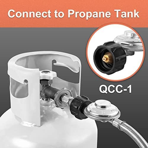 GASPRO Propane Fire Ring Kit 24 Inch Round for DIY & Upgrade Propane Fire Pit, Fireplace, Heavy Duty 304 Stainless Steel, Indoor & Outdoor Use