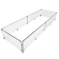 GASPRO 45 x 15.5 Inch Glass Wind Guard for Rectangular Fire Pit Table, Thick and Sturdy Tempered Glass Panel with Hard Aluminum Corner Bracket & Feet, Easy to Assemble