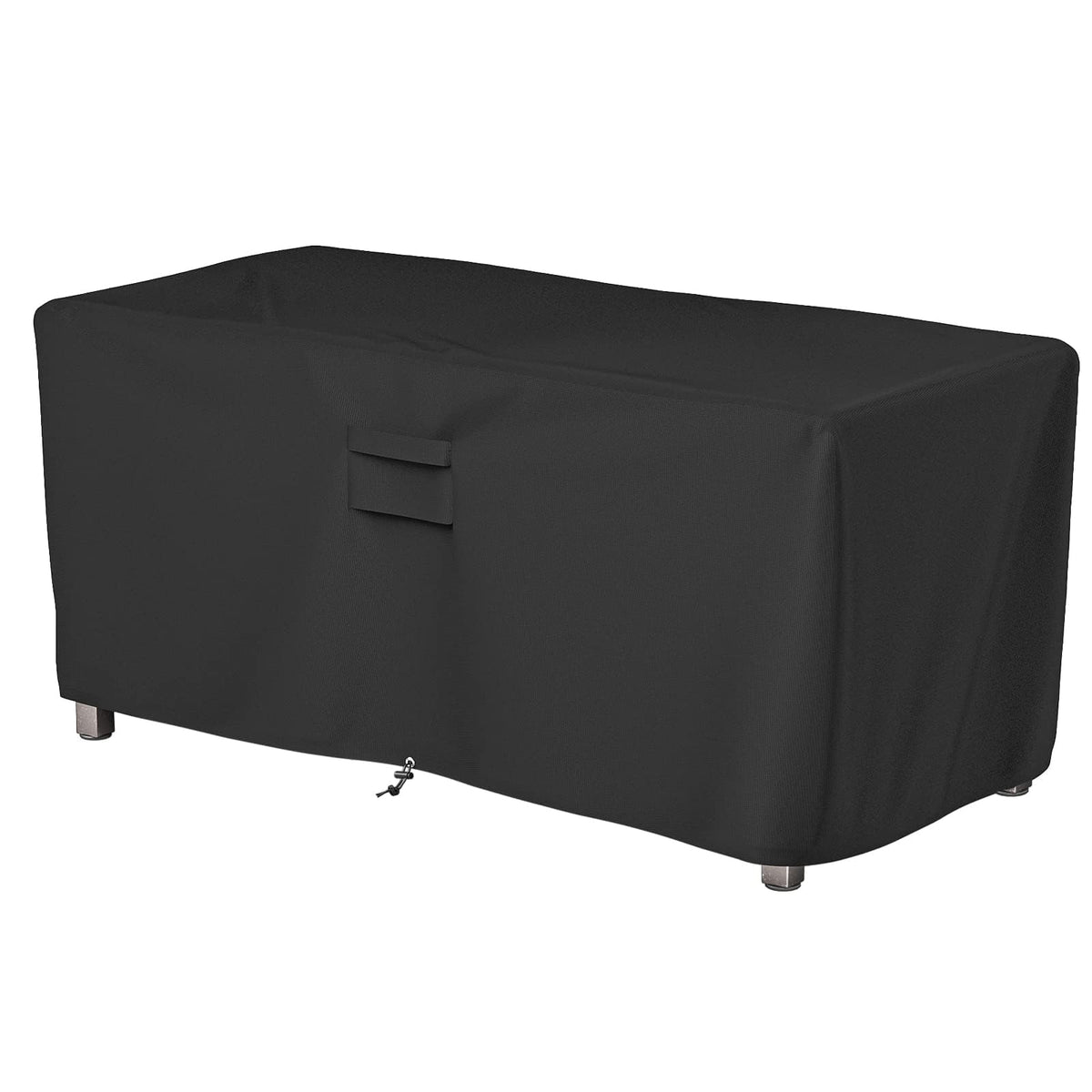 GASPRO Fire Pit Cover Square, Fits for 26-28 Inch Fire Pit Table, 600D Heavy Duty Fabric, Waterproof and Windproof, 28 x 28 x 25 Inches, Black