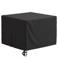 GASPRO 32 Inch Fire Pit Cover Square, Fits for 28-32 Inch Outdoor Fire Pit Table, Waterproof Layer & Double Stitching with Windproof Drawstring and Buckle Straps, 32 x 32 x 24 Inches, Black