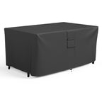 GASPRO Fire Pit Cover Square, Fits for 26-28 Inch Fire Pit Table, 600D Heavy Duty Fabric, Waterproof and Windproof, 28 x 28 x 25 Inches, Black
