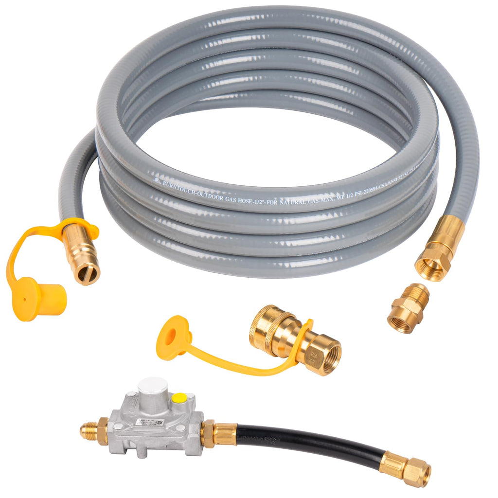 GASPRO 8216842R04 Natural Gas Conversion Kit for Char-Broil Commercial and Signature Series Dual Fuel Grills (2020 or Newer), 3/8" Quick Connect & 12FT Hose, Propane to Natural Gas Conversion