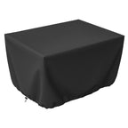 GASPRO Fire Pit Cover Square, Fits for 26-28 Inch Fire Pit Table, 600D Heavy Duty Fabric, Waterproof and Windproof, 28 x 28 x 25 Inches, Black