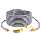 GASPRO 12 Feet 3/8" ID Natural Gas Hose, Low Pressure LPG Hose with Quick Connect, for Weber, Char-broil, Pizza Oven, Patio Heater and More