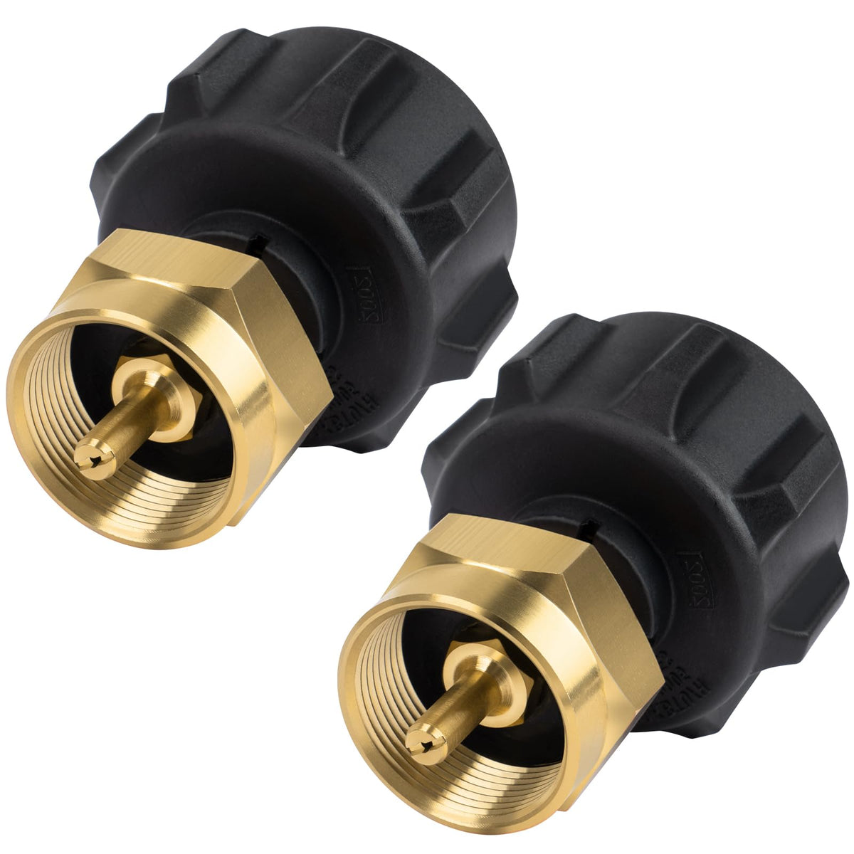 GASPRO Upgraded Propane Refill Adapter with Valve and Gauge, Fill 1 lb Bottles from 20 lb Tank, 90-Degree Elbow Design, Easy to Use, Solid Brass