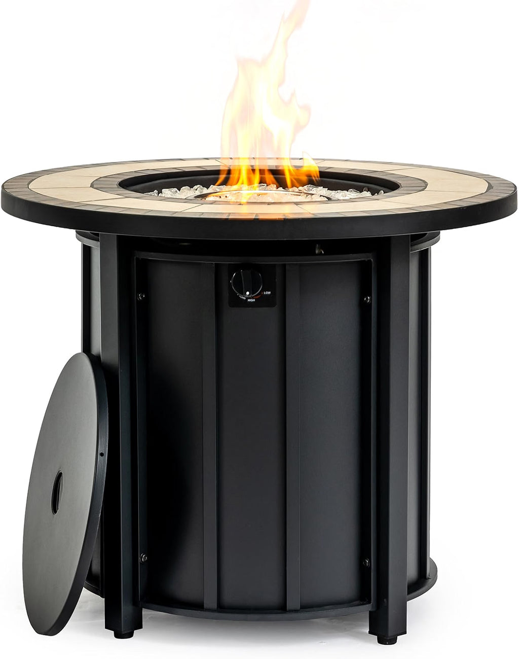 GASPRO 30" Propane Fire Pit Table, 50,000 BTU, ETL Certified, Smokeless