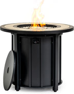 GASPRO 30" Propane Fire Pit Table, 50,000 BTU, ETL Certified, Smokeless