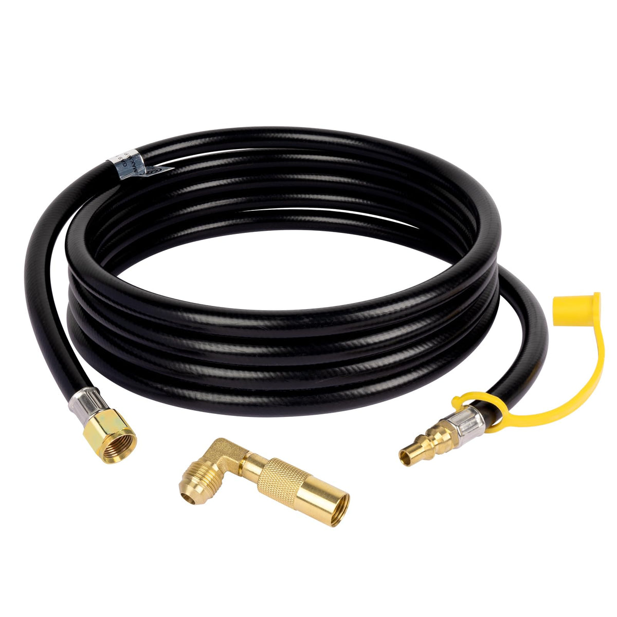 GASPRO 12FT RV Quick Connect Propane Hose with Elbow Adapter, for Blackstone 17" and 22" Griddle, Camp Chef Explorer, Outland Living Fire Bowl, Camping Grill, Portable Fire Pit