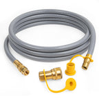 GASPRO 12 Feet 3/8" ID Natural Gas Hose, Low Pressure LPG Hose with Quick Connect, for Weber, Char-broil, Pizza Oven, Patio Heater and More