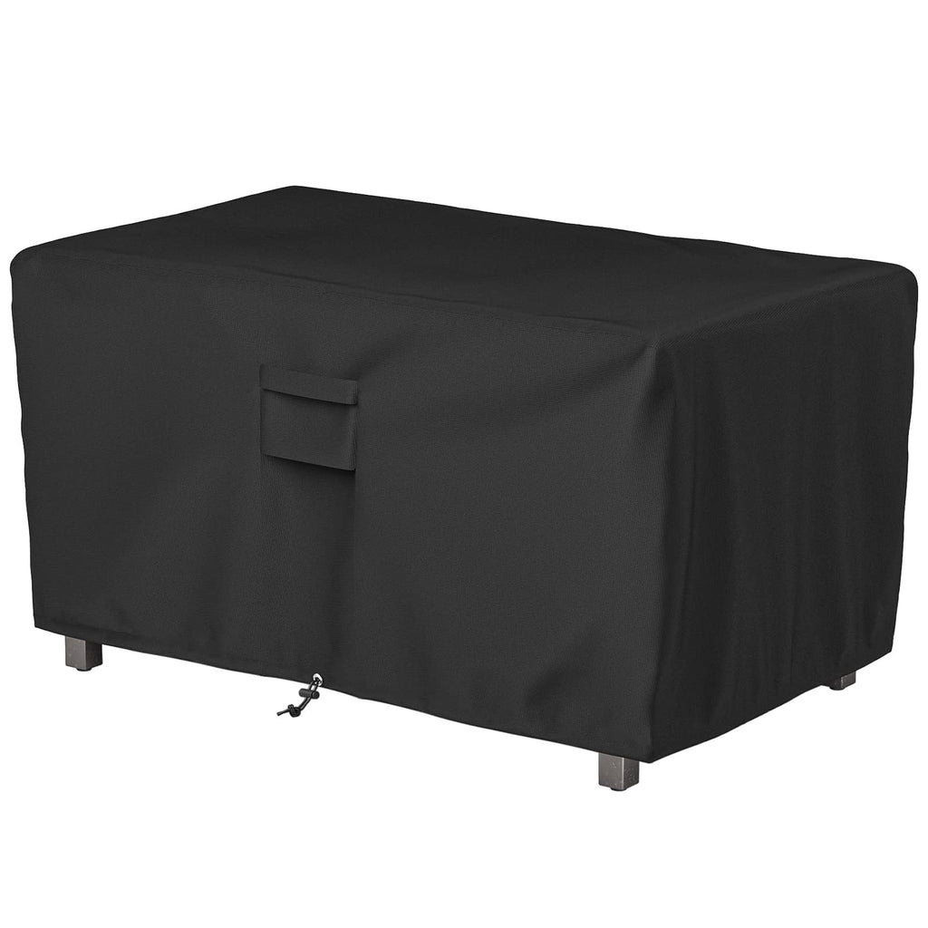 GASPRO Fire Pit Cover Square, Fits for 26-28 Inch Fire Pit Table, 600D Heavy Duty Fabric, Waterproof and Windproof, 28 x 28 x 25 Inches, Black