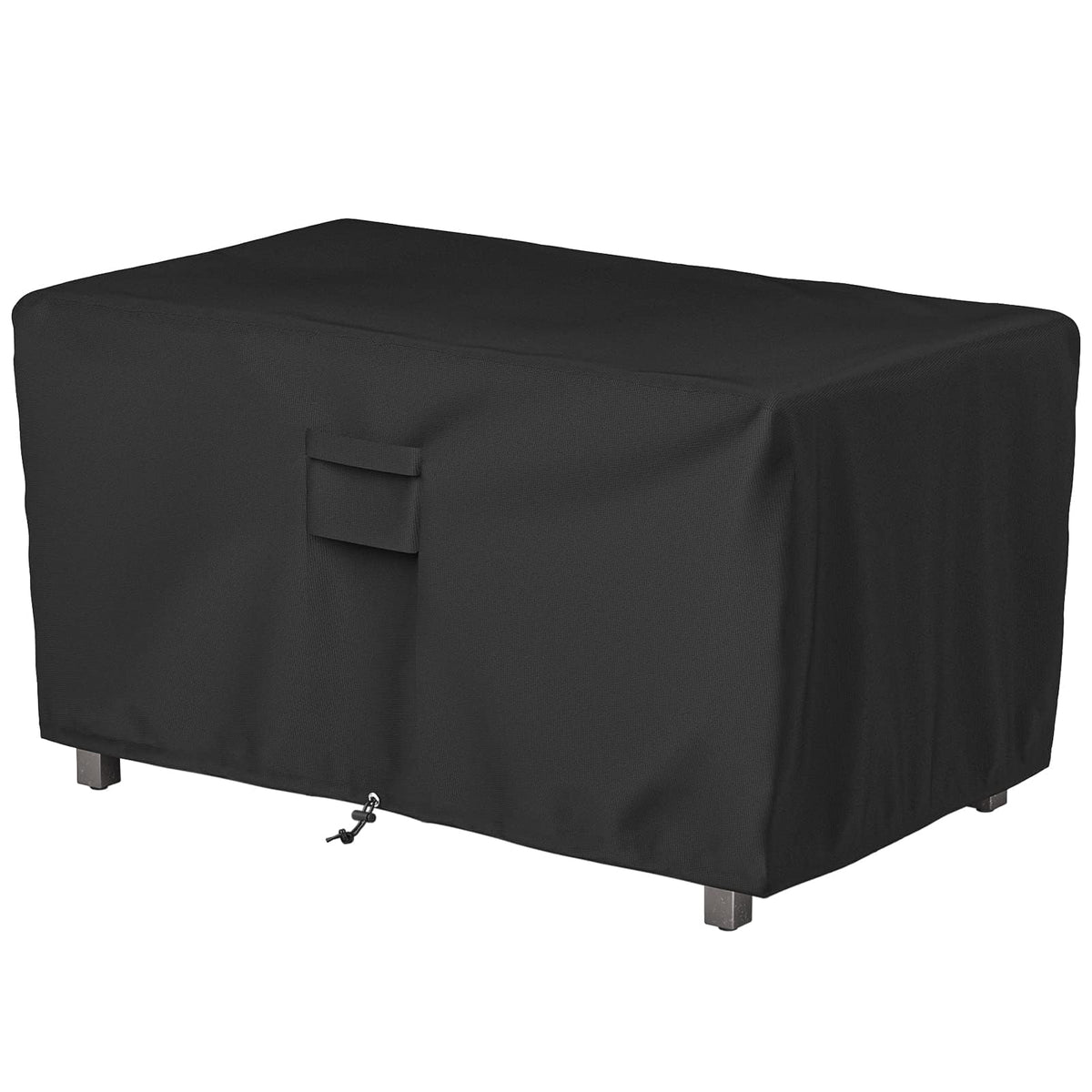 GASPRO Fire Pit Cover Square, Fits for 26-28 Inch Fire Pit Table, 600D Heavy Duty Fabric, Waterproof and Windproof, 28 x 28 x 25 Inches, Black