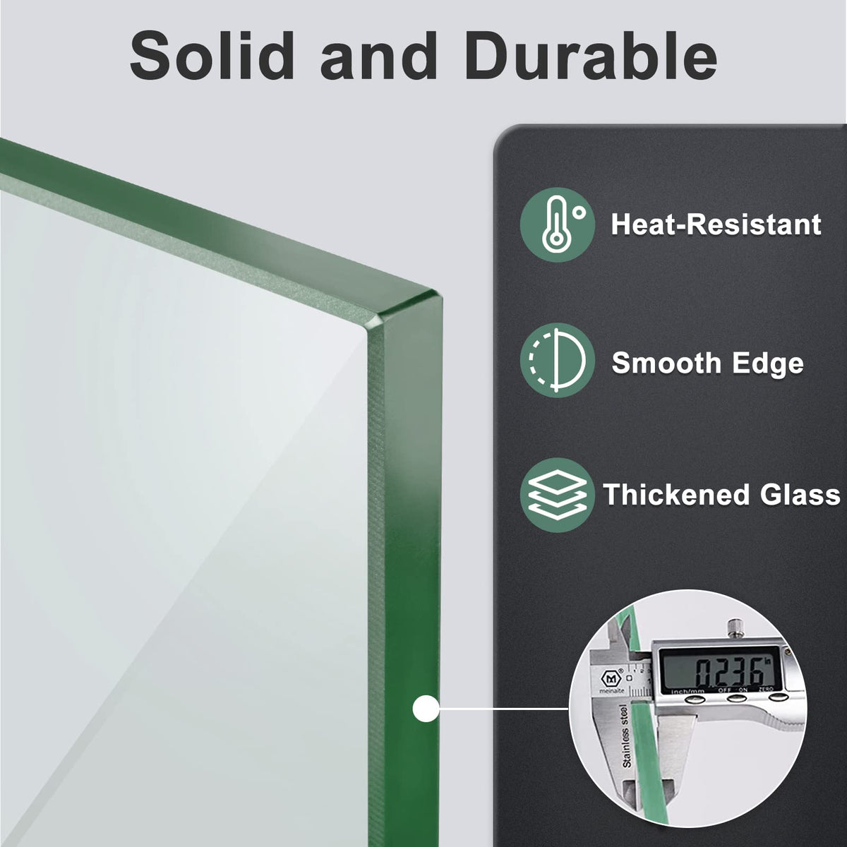 GASPRO 35.5 x 15.5 Inch Glass Wind Guard for Rectangular Fire Pit Table, Thick and Sturdy Tempered Glass Panel with Hard Aluminum Corner Bracket & Rubber Feet, Easy to Assemble