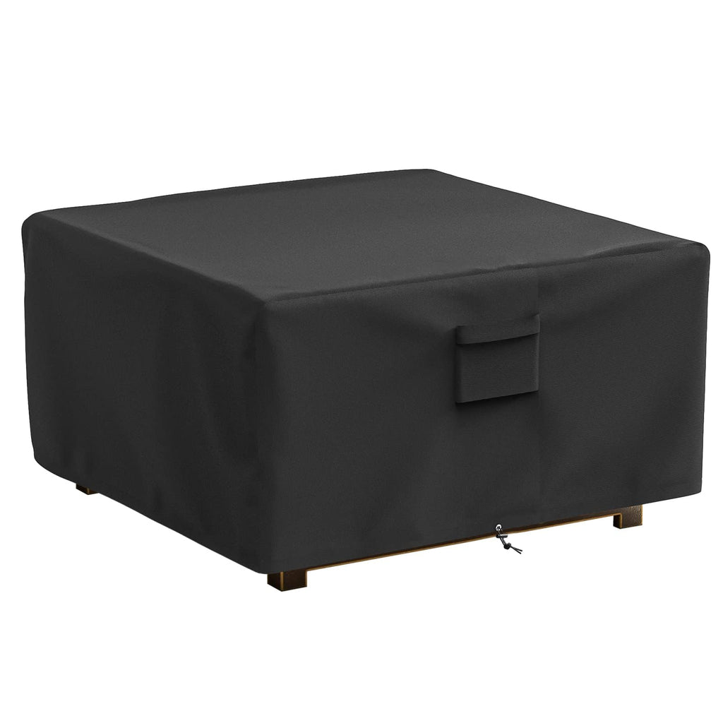 GASPRO Fire Pit Cover Square, Fits for 26-28 Inch Fire Pit Table, 600D Heavy Duty Fabric, Waterproof and Windproof, 28 x 28 x 25 Inches, Black