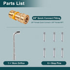 GASPRO 8216842R04 Natural Gas Conversion Kit for Char-Broil Commercial and Signature Series Dual Fuel Grills (2020 or Newer), 3/8" Quick Connect & 12FT Hose, Propane to Natural Gas Conversion