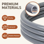 GASPRO 12 Feet 3/8" ID Natural Gas Hose, Low Pressure LPG Hose with Quick Connect, for Weber, Char-broil, Pizza Oven, Patio Heater and More