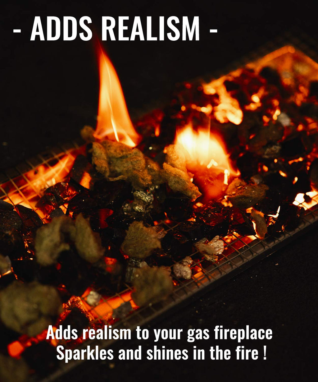 GASPRO Gas Fireplace Embers - 10 Oz. Glowing Embers for Ventless, Insert, Vented, Propane, Natural Gas Fireplaces - Realistic