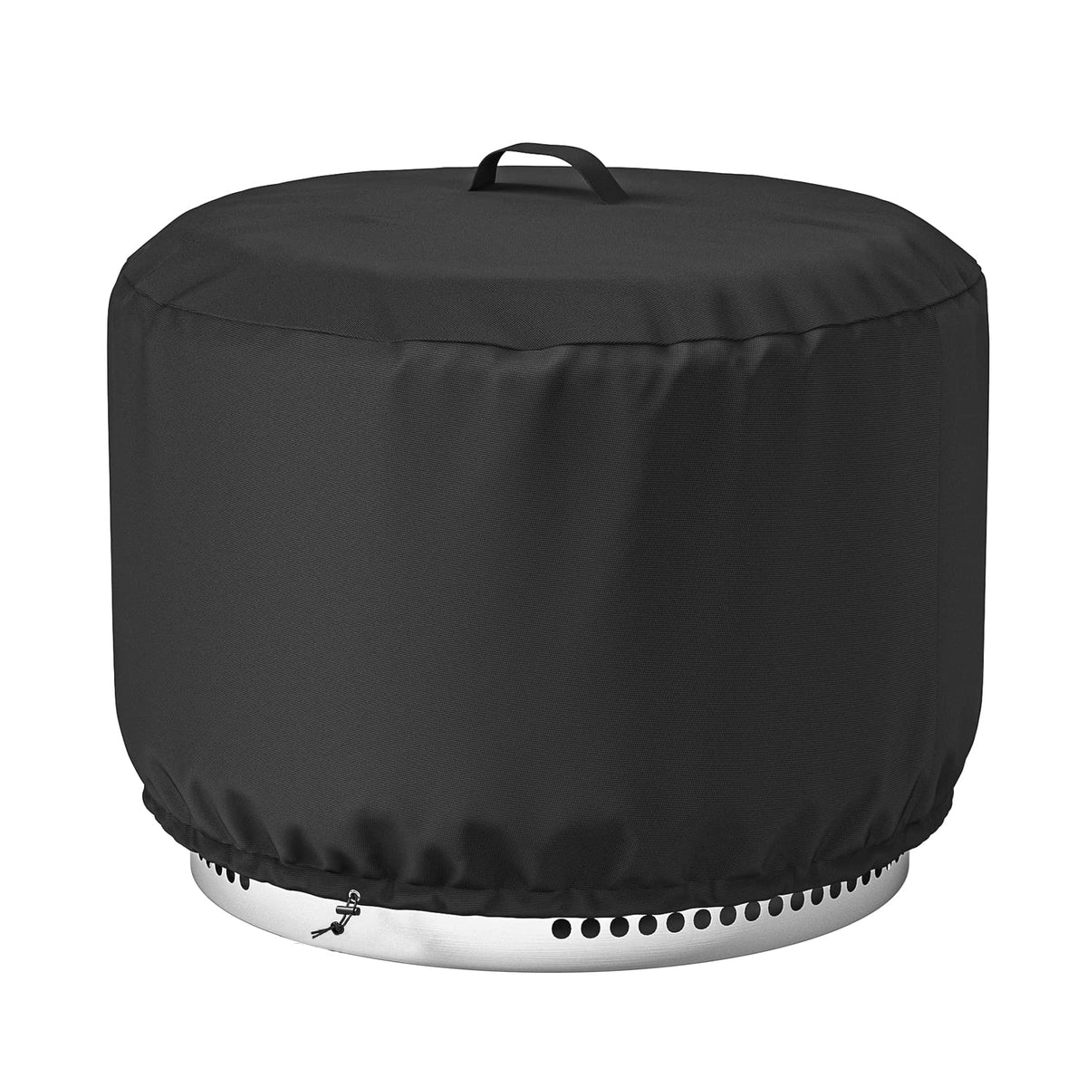 GASPRO Fire Pit Cover Square, Fits for 26-28 Inch Fire Pit Table, 600D Heavy Duty Fabric, Waterproof and Windproof, 28 x 28 x 25 Inches, Black