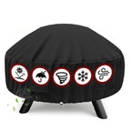 GASPRO Fire Pit Cover Square, Fits for 26-28 Inch Fire Pit Table, 600D Heavy Duty Fabric, Waterproof and Windproof, 28 x 28 x 25 Inches, Black