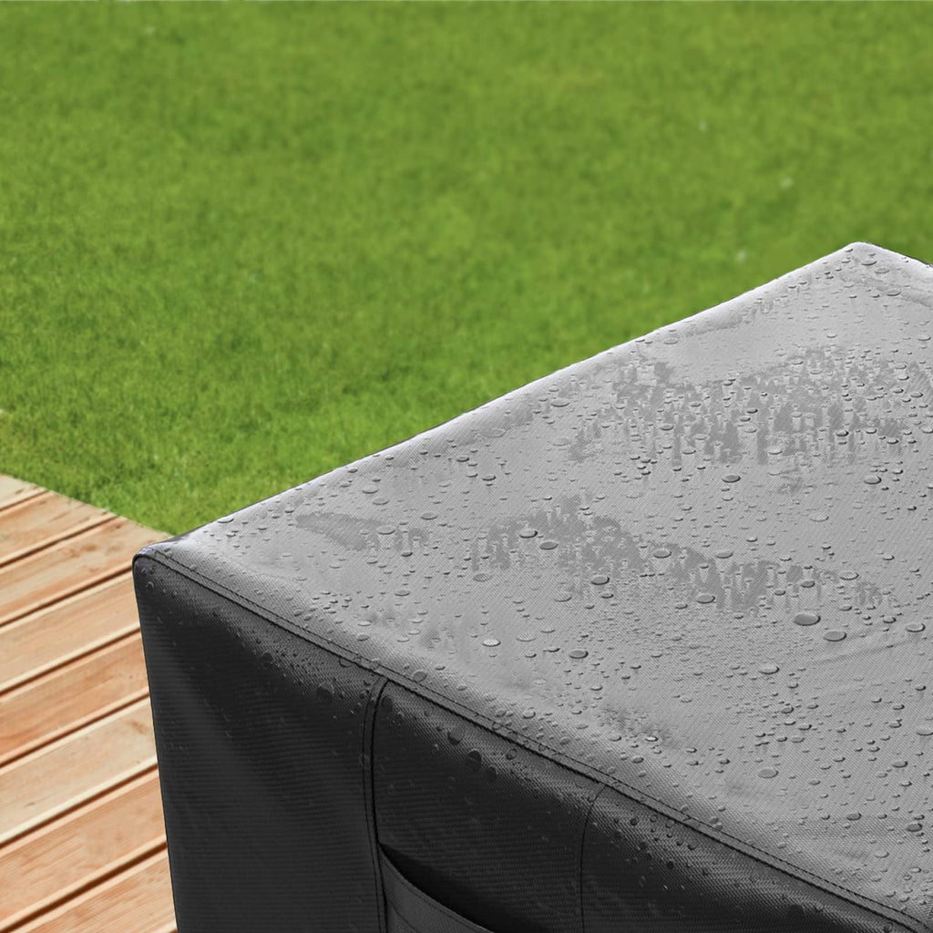 GASPRO Fire Pit Cover Square, Fits for 26-28 Inch Fire Pit Table, 600D Heavy Duty Fabric, Waterproof and Windproof, 28 x 28 x 25 Inches, Black