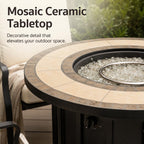 GASPRO 30" Propane Fire Pit Table, 50,000 BTU, ETL Certified, Smokeless