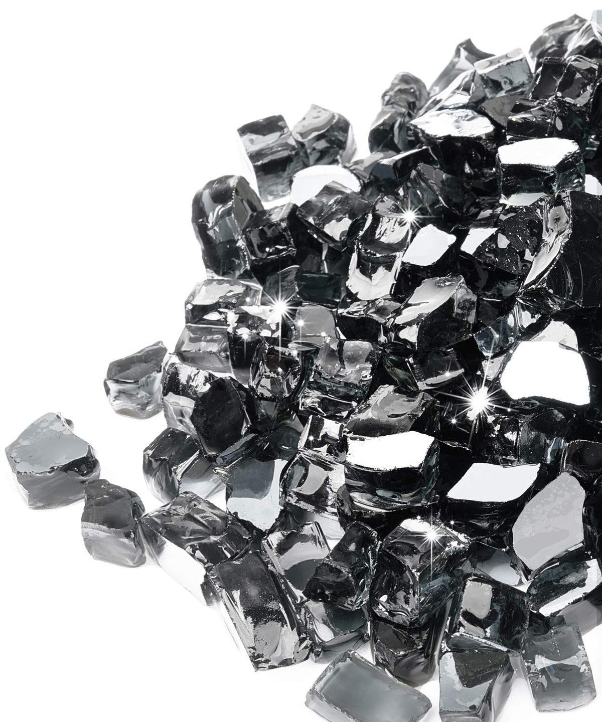 GASPRO 10 lbs Fire Glass for Propane Fire Pit, 1/2-Inch Reflective Fireplace Glass Rocks for Fire Pit Table, Cobalt Blue