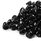 GASPRO 20 Pound Fire Glass Diamonds 1 Inch, Fire Pit Glass Rocks for Gas Fireplace and Fire Pit, Caribbean Blue, High Luster