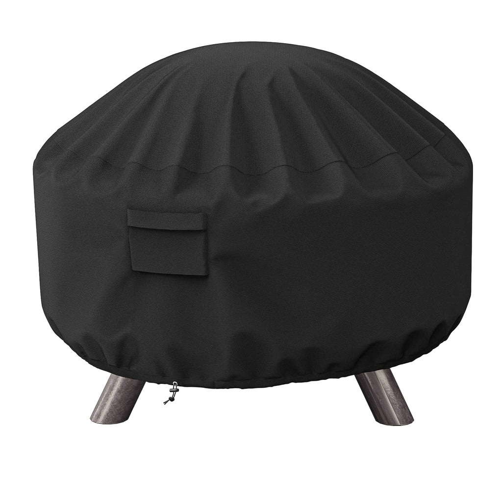 GASPRO Fire Pit Cover Square, Fits for 26-28 Inch Fire Pit Table, 600D Heavy Duty Fabric, Waterproof and Windproof, 28 x 28 x 25 Inches, Black