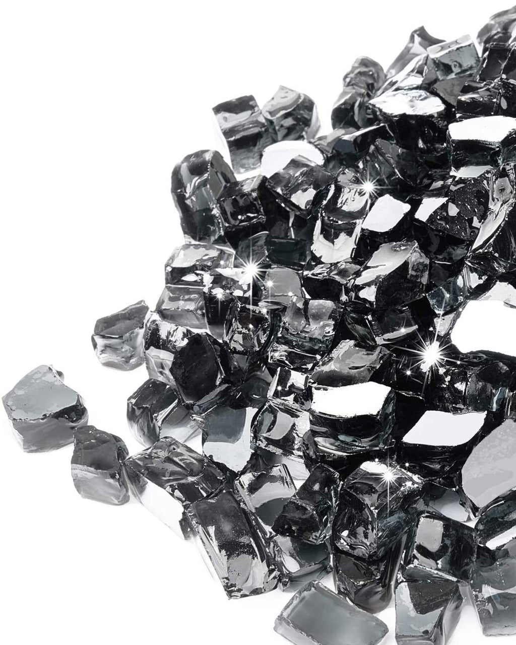 GASPRO 10 lbs Fire Glass for Propane Fire Pit, 1/2-Inch Reflective Fireplace Glass Rocks for Fire Pit Table, Cobalt Blue