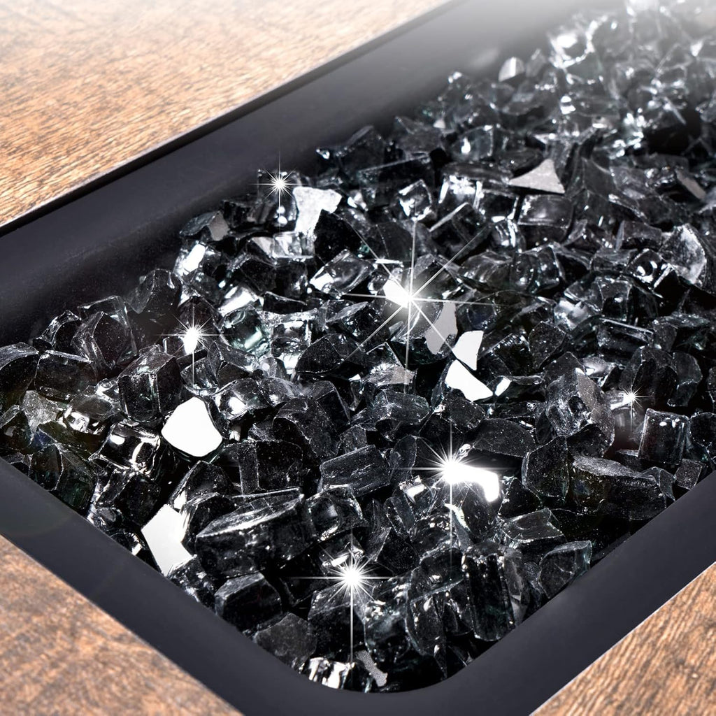Black Fire Glass for Fire Pit 20LB
