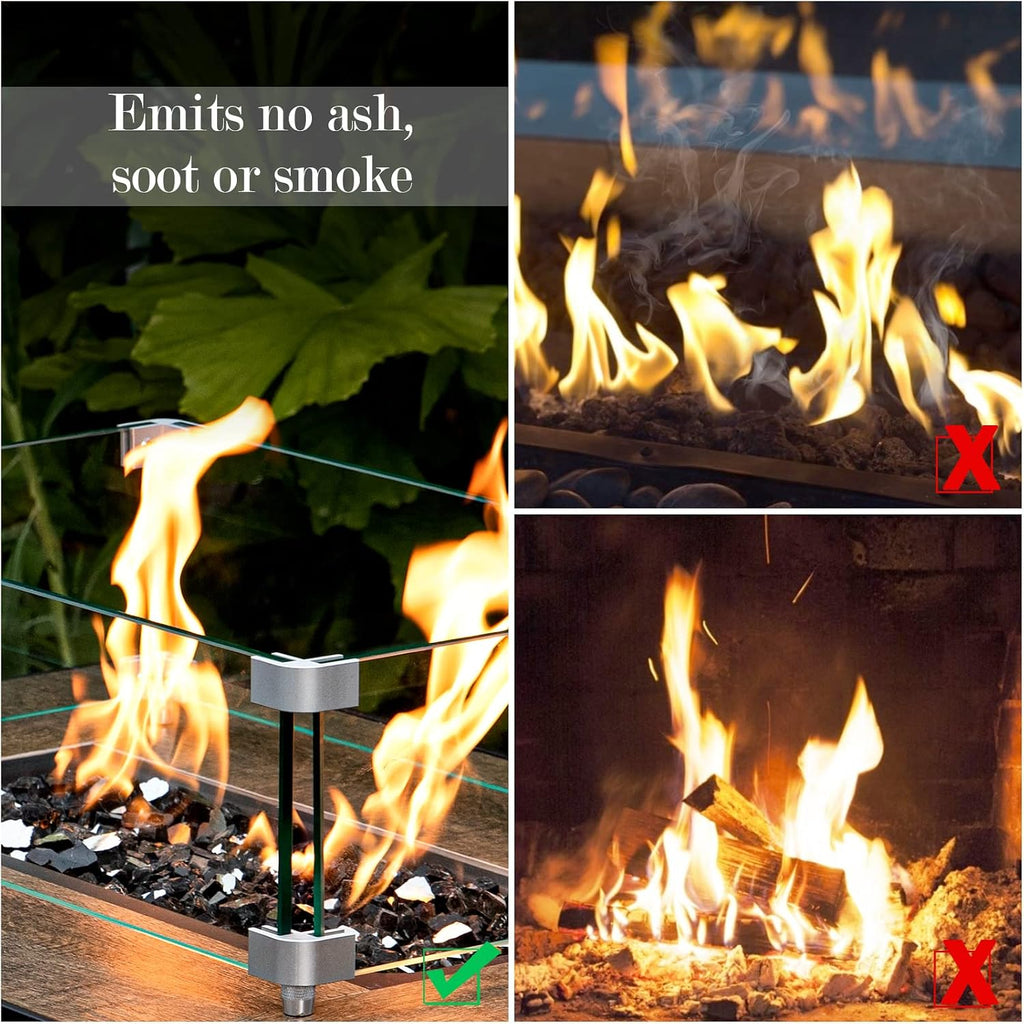 Black Fire Glass for Fire Pit 20LB