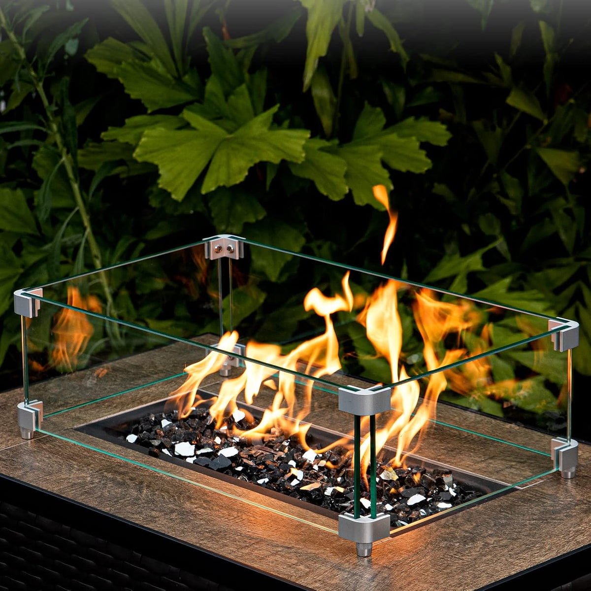 Black Fire Glass for Fire Pit 20LB