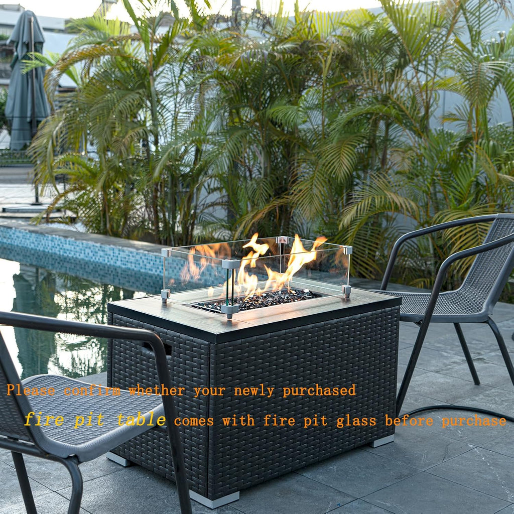 Black Fire Glass for Fire Pit 20LB