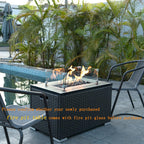 Black Fire Glass for Fire Pit 20LB