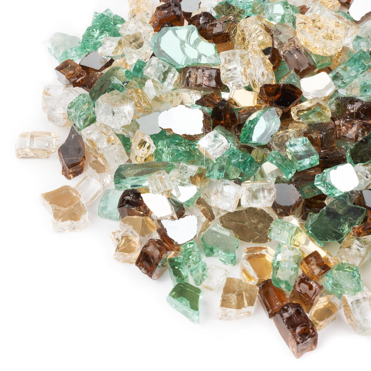 GASPRO 10 lbs Fire Glass for Propane Fire Pit, 1/2-Inch Reflective Fireplace Glass Rocks for Fire Pit Table, Cobalt Blue
