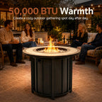 GASPRO 30" Propane Fire Pit Table, 50,000 BTU, ETL Certified, Smokeless