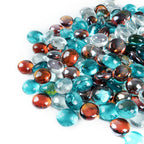 GASPRO 20 lbs Fire Pit Glass for Propane Fire Pit, 3/4 Inch Fire Glass Beads for Fireplace Fire Pit Table, Glass Rocks for Landscaping- Mixed Colors