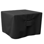 GASPRO Fire Pit Cover Square, Fits for 26-28 Inch Fire Pit Table, 600D Heavy Duty Fabric, Waterproof and Windproof, 28 x 28 x 25 Inches, Black