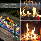 GASPRO 20 lbs Fire Pit Glass for Propane Fire Pit, 3/4 Inch Fire Glass Beads for Fireplace Fire Pit Table, Glass Rocks for Landscaping- Mixed Colors